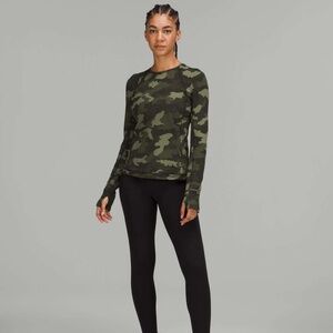 NWT Lululemon Its Rulu Run LS in Heritage 365 Camo Medium Olive Multi